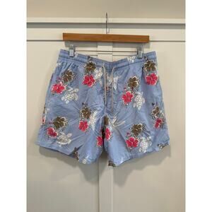 Vilebrequin Turtle Starfish Hawaiian Flower Print Swim Shorts Size XXL
